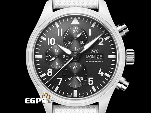 IWC 萬國錶 Pilot's Chronograph 飛行員 TOP GUN 海軍空戰部隊 Lake Tahoe「太浩湖」特別版 白陶瓷 IW389105 計時碼表 星期日期顯示 飛行錶 2026年保單 自動上鍊 44.5mm