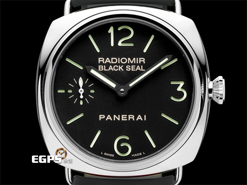 PANERAI 沛納海 Radiomir Black Seal PAM00183 黑豹 經典三明治夜光面盤 不鏽鋼 小秒針 復古 洋蔥頭錶冠 PAM183 台灣公司貨 手上鍊 45mm